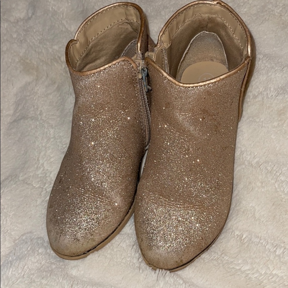Sparkly gold boots